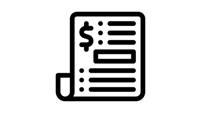 invoice minimalist stroke animation