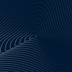 abstract blue line contour background vector design