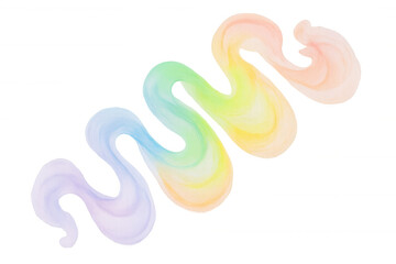 Obraz premium Flowing colorful wave pattern creating dynamic visual rhythm against transparent backdrop
