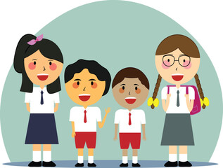 Illustration Indonesian Students.eps