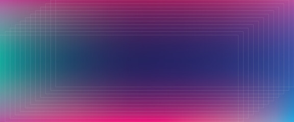 Abstract colorful background with layered rectangular outlines over a vibrant gradient of pink, blue, and green.