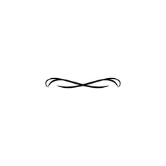 Naklejka premium Line flourish clip art design on plain white transparent isolated background for card, shirt, hoodie, sweatshirt, apparel, tag, mug, icon, poster or badge