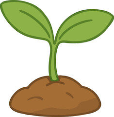 새싹, 식물, 초록, 갈색, 자연, 나뭇잎, 네이처, 나무, 성장, 삽화, 봄, 모종, 아이콘, flower, 유기농, 경작, 자라다, 새로운