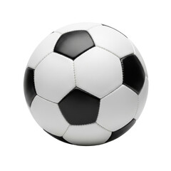 Fototapeta premium A traditional black and white soccer ball, perfect for sports, training, and team play. Ideal for athletic and competitive themes.
