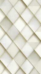 Fototapeta premium Abstract geometric pattern, white and cream squares, diagonal design, seamless repeat, for wallpaper or tile