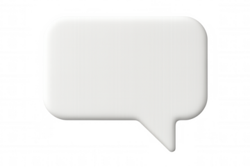 Speech bubble hovering against transparent backdrop, representing communication and messaging elements