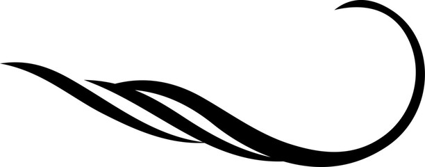 Obraz premium Line flourish clip art design on plain white transparent isolated background for card, shirt, hoodie, sweatshirt, apparel, tag, mug, icon, poster or badge