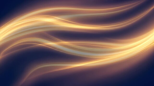 Abstract golden light streaks against a dark background