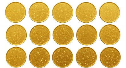 Gold plates with intricate patterns