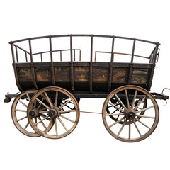 Fototapeta premium mine cart side view isolated on white background PNG,AI GENERATED