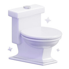 3D Clean White Toilet Illustration