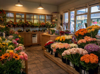 誰もいないお花屋さん