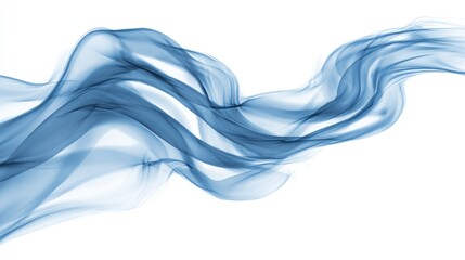 Abstract Blue Smoke Wave: A Serene Visual Symphony