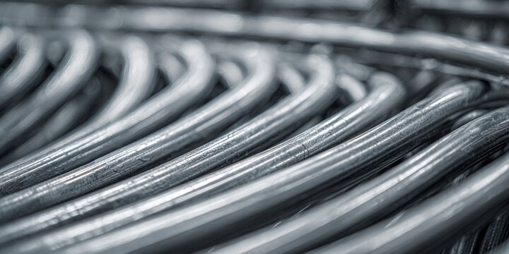 R&Eacute;SEAU DE TUYAUTERIE EN ACIER INOXYDABLE, D&Eacute;TAIL MACRO