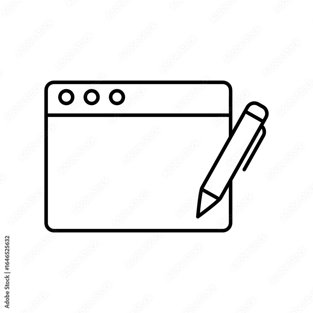 Aufkleber electronic signature icon vector linear illustration for web and app..eps