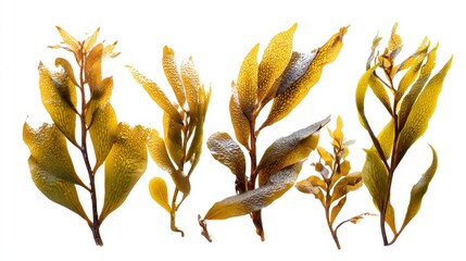Golden Kelp Seaweed Collection: A Detailed Macro Shot