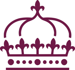 Majestic Emblem of Royalty A Stylized Crown Illustration in Regal Purple A Symbol of Power Leadership and Nobility A Timeless Design