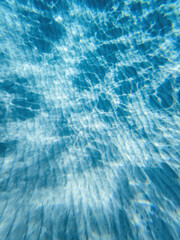 Crystal clear water revealing mesmerizing seabed ripples in Sard