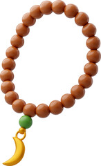3d Vector Prayer beads, Pearl tasbih Arabic, Muslim ramadan eid, Ramadan Kareem concept.