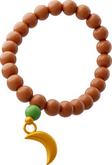 3d Vector Prayer beads, Pearl tasbih Arabic, Muslim ramadan eid, Ramadan Kareem concept.