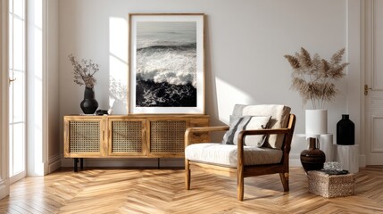 Coastal Serenity: A Tranquil Living Room Interior Design