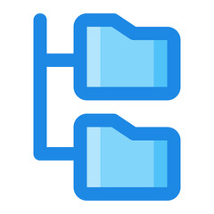folder root blue filled icon