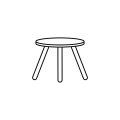 Stool icon Isolated flat vector linear illustration for web and app..eps