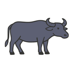 Obraz premium Indonesian Water Buffalo (Kerbau) Vector Illustration