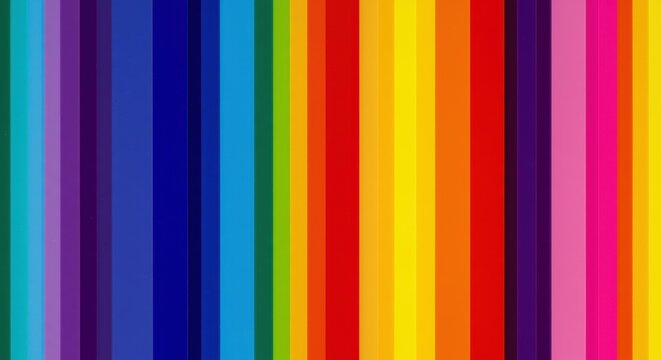 Colorful Vertical Stripes: Rainbow Spectrum Background Abstract Design.