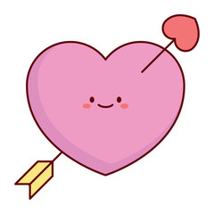 Cupid Arrow Red Heart Vector