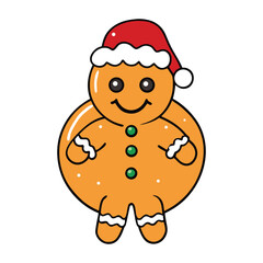 A cheerful cartoon sweet Christmas cookie, smiling with frosting swirls, colorful sprinkles, and festive charm, ready to spread holiday joy and warmth.
