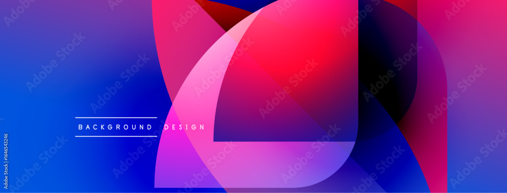 Poster abstract vibrant layers overlap. gradient colors blend, creating dynamic visual effect. modern desig