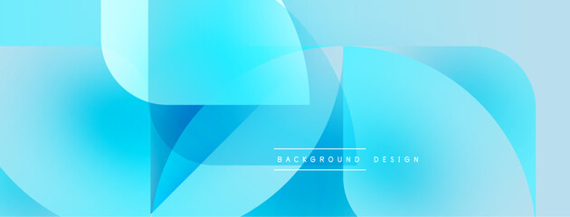 Abstract blue gradients form dynamic shapes. Smooth transitions create modern background design, ideal for digital projects.