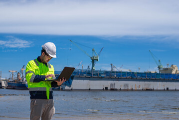 An engineering expert is planning to expand a shipping port.