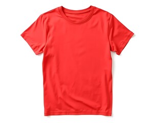 Red Short Sleeve T-Shirt Mockup Plain, Simple, and Perfect for Design