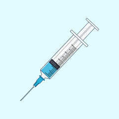 Medical Injection Illustration With Simple Design