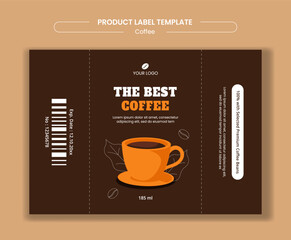 International Coffee Day Label Product Celebration Design with Hand-Drawn Coffee Elements