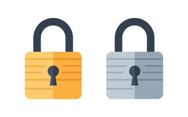 Illustration Design of Two Simple Padlock Icons