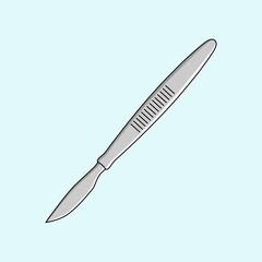 Illustration of a Medical Surgical Knife