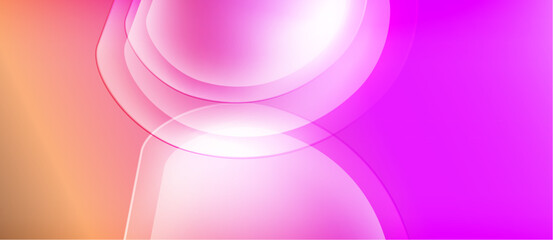 Obraz premium Abstract design features flowing shapes, vibrant pinks, oranges. Smooth gradients create dynamic visual effect. Modern, elegant composition.