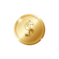 Gold coin vector icon