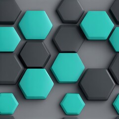 A commercial poster with an array of abstract polygonal tiles glowing softly under simulated lighting, advertising style, hyper-detailed, photorealistic,