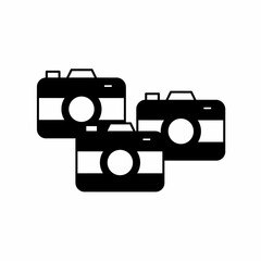 Camera symbol. Flat linear design. Camera icon. Isolated vector element.