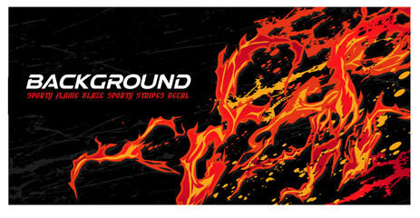 Gaming esport background striking stripes electric banner vector illustration design black red fire halftone pattern modern abstract concept infection lightning decal stripes car wrap livery