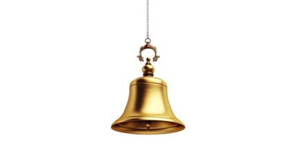 ringing bell on white background