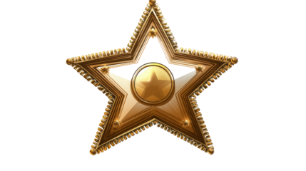 sheriff star badge vector illustration on white background