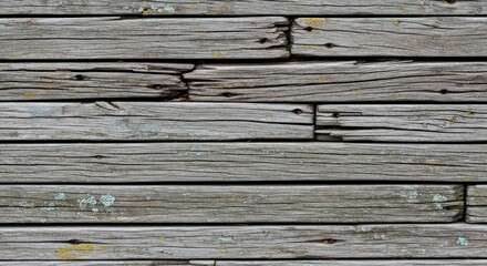 Obraz premium Weathered Gray Wooden Planks Background Texture