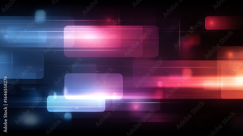Poster vibrant kaleidoscope of overlapping geometric squares a colorful abstract composition for modern dig