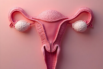 Uterus Anatomy Model Female Reproductive System in Pink