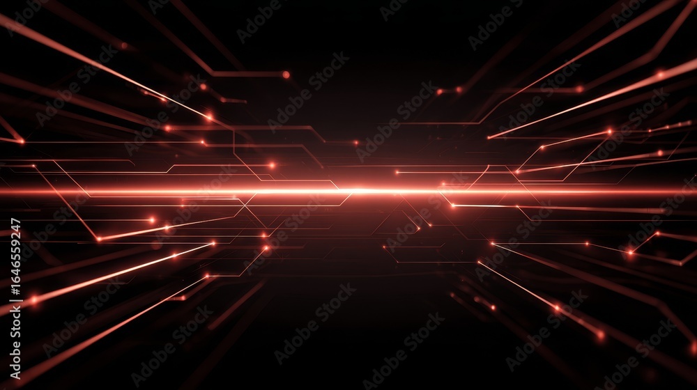 Poster futuristic abstract technology background concept showing a dynamic digital landscape with glowing l